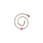 Middle pink enamel waterway bracelet