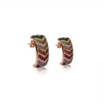 Mixed color transitive zircon earrings