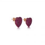 Ruby stone earring